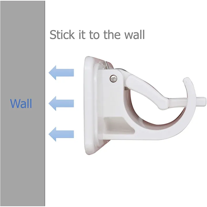 12X%20Rod%20Holder%20Pipe%20Clamp%20Wall%20Mount%20with%20Self%20Adhesive%20No%20Drilling%20for%20Shower%20Curtain%20Tube%20in%20Home,Kitchen%20-%20Image%202
