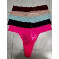 transparent thin belt thongs T back thongs women panties - 4P Panty. 