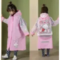 1Pcs Student Raincoat for Kids Boys and Girls With School Bag Pocket Waterproof Rain Coat for Children (Random Design)- (5yers to 15 years). 