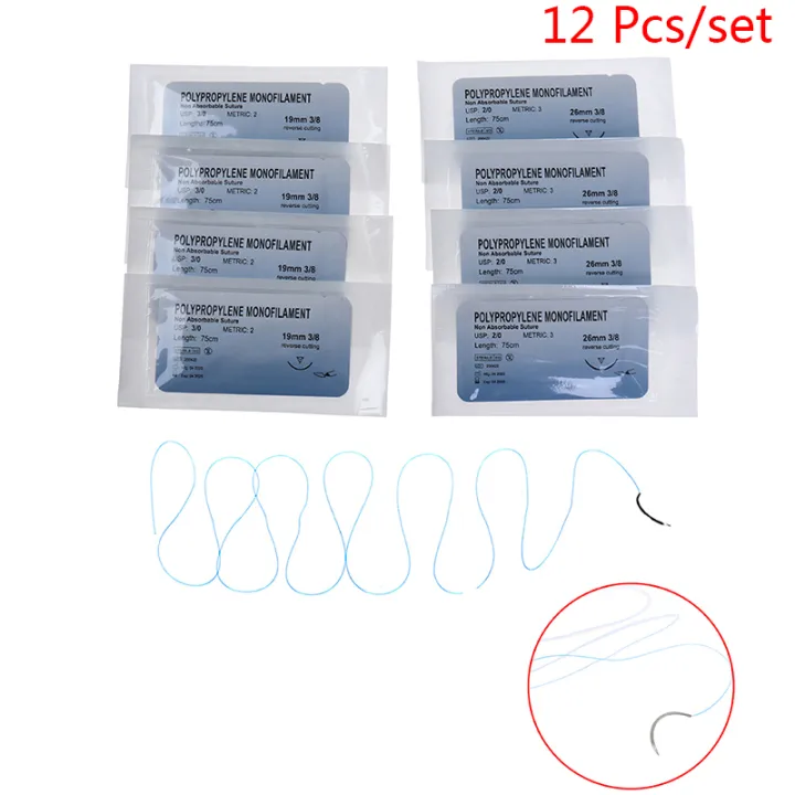 %E3%80%90Hot-Selling%E3%80%91%2012PCS%202/0%203/0%20Suture%20Nylon%20Monofilament%20Non-injured%20Suture%20Medical%20Thread%20Suture%20for%20Medical%20Surgical%20Suture%20Tool%20-%20Image%202