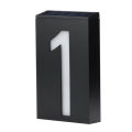 Solar Powered 0-9 LED Light House Address Number Street Road Doorplate Wall Lamp.