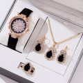 Fashionable Belt Stone Watch and Stone Jewelry Sets For Women Gift Item.