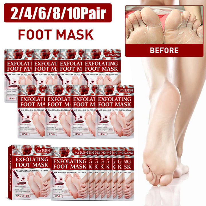 10-1pair Exfoliating Feet Mask Sock Pedicure Peeling Foot Socks Pedicure Sock Scrub Dead Skin Remover For Feet Mask Foot Care