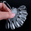 Myyeah 10Pcs Nail Art Natural Clear False Nail UV Gel Painting Practice Board Crown Color Display Plate Manicure Tool. 