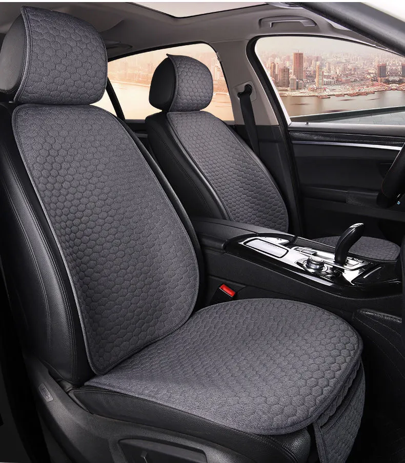 Car Seat Cushion Four Seasons Universal Linen Saddle Cover Pc