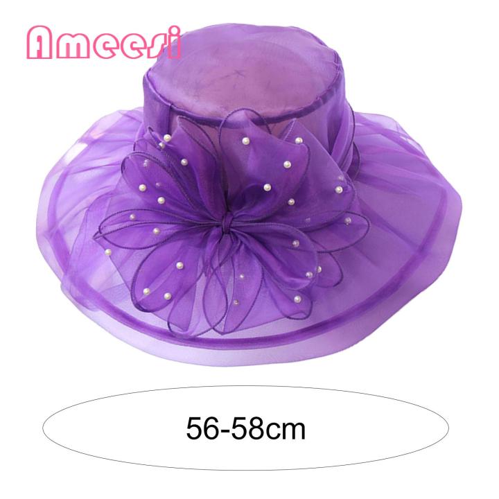 Ameesi%20Party%20Hat%20Breathable%20Lady%20Temperament%20Wedding%20Hat%20-%20Image%209