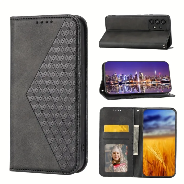 Suitable%20For%20Samsung%20Galaxy%20A54%20A53%20A52%20A51%20A32%20A33%20A12%20A13%20A14%20A22%20A24%20A23%20Phone%20Case%20With%20Lanyard%20Artificial%20Diamond%20Lattice%20Flip%20Magnetic%20Buckle%20Multi-card%20Slot%20Bracket%20Wallet%20Style%20A73%20A72%20A71%20Small%20Cow%20Pattern%20Protective%20Leather%20Case%20Business%20-%20Image%205