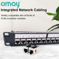 24 Port CAT6 Shield Patch Panel RJ45 Connector Applicable To 19 Inch Cabinet Network Cable Rack Ethernet Distribution Frame.