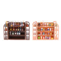 1 Set Dollhouse Mini Supermarket Shelf Mini Display Stand Storage Rack Model Toy MJD.
