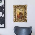 Desktop Picture Frame, Photo Frame Retro Antique Ornate Photo Frame, Resin Picture Frame Ornament for Bedroom Office Desktop Decoration Gift.