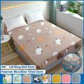 Cartoon Bedspread Polyester Mattress Cover All-around Elastic Band Bed Sheet(No pillowcase) King Full Size Home Decoration.