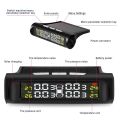 TOHAYIE Solar Power TPMS Three-digit High-precision Car Tire Pressure Alarm Monitor System Auto Security Alarm Systems Wireless Tyre Pressure Temperature Warning (Built-in Sensor). 