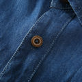 Men's Blue Denim Shirts Short Sleeve Jean Shirts New Summer High Quality Men Cotton Light Blue Denim Shirts Plus size L-8XL.