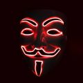Halloween Face Mask Led Hacker Masks V Vendetta Mask Adults Luminous Led Light Up PVC Headgear Anime Anonymous Helmet Party Prop.