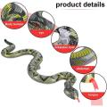 95cm Inflatable Snake Tricky Toy False Snake Halloween Prank Props Garden Pool Toy Simulation Inflatable Snake Tricky Water Toy.