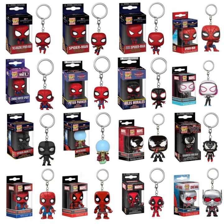 bracelet diy accessories Funko pop Keychain Spider-Man Peter Parker Mysterio GWEN Deadpool Venom Vinyl Action Figures ToysFashion Jewellery
