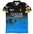 IPL Royal Challenger Bangalore Jersey 2023 Short Sleeve Premium Design with Caller - Honeycomb Fabric RCB Jersey 2023. 
