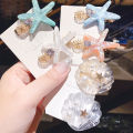 Ocean Shell Starfish Hair Clip Simple Sea Star Hairpin Women Party Duckbill Bangs Clip Girl Barrettes Headdress Hair Accessories.