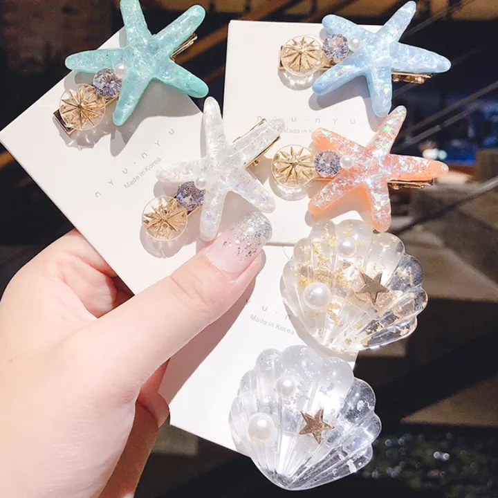 Ocean%20Shell%20Starfish%20Hair%20Clip%20Simple%20Sea%20Star%20Hairpin%20Women%20Party%20Duckbill%20Bangs%20Clip%20Girl%20Barrettes%20Headdress%20Hair%20Accessories%20-%20Image%204