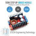 DC-DC Adjustable Step-Up Boost Module 8A (10A MAX) 150W. 
