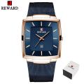 REWARD Men's Wrist Watches Luxury Business Man Wristwatch Date Timer Timepieces Alloy Classic Mesh Square Quartz Watch for Men.