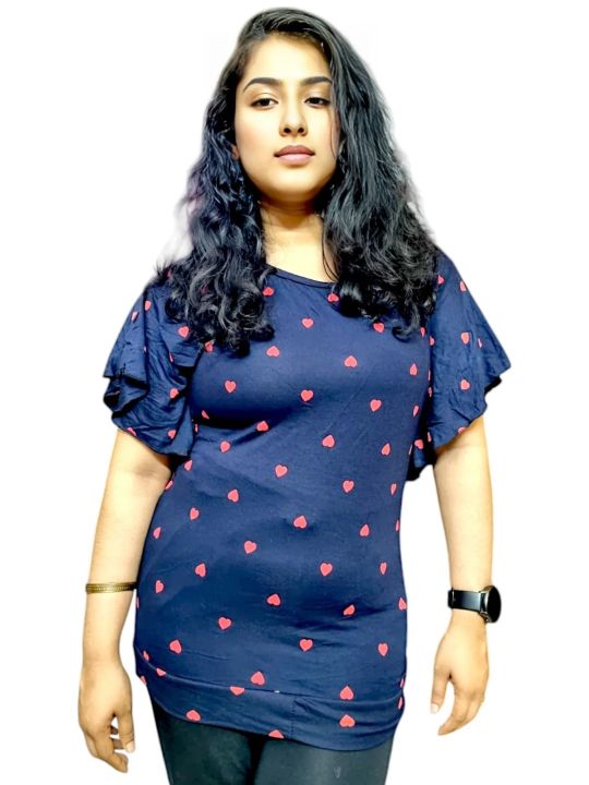 Kappa%20Fashion%20Regular%20Use%20Export%20Quality%20Fashionable%20Cotton%20Linen%20Mix%20Comfortable%20T-Shirt%20For%20Ladies%20.%20-%20Image%202