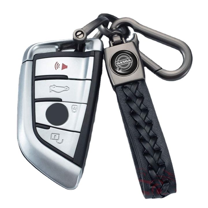 %5BNEW%5D%20black%20Boutique%20Soft%20Sheepskin%20Fashion%20Leather%20Metal%20Car%20Logo%20Keychain%20Key%20Fob%20for%20Volvo%20-%20Image%204