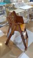 Kids Wooden High Chair | Wooden Tray With Plastic Bumpers | 3 Point Safety Belt | Kids Feeding Chair. 