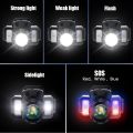 Multipurpose 5 Working Mode Rechargeable LED Headlamp/ Durable Waterproof Super Bright Headlight Outdoor Night Security Equipment.