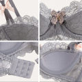 Thin Bras For Women Lingerie Floral Embroidery Plus Size Underwire Push Up Girls Lace Bra Top White Black Red A B C D Cup.