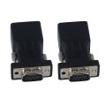 2PCS VGA to RJ45 Adapter VGA Male to RJ45 Adapter Ethernet Port Converter CAT5e CAT6 Network Cable Adapter. 