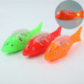 Electric fish toy automatic swimming moving cat fish toy with light music.