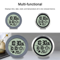 1 PCS No Punching Suction Cup Clock Gray Plastic Home Waterproof Bathroom Kitchen Clock LCD Digital Display Clock Temperature Detector. 
