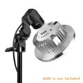 1.8m Cable Cord Light Bulb Stand E26 / E27 AC Socket Lamp Holder with Umbrella Holder Photography Light Bulb Mount for Photo. 
