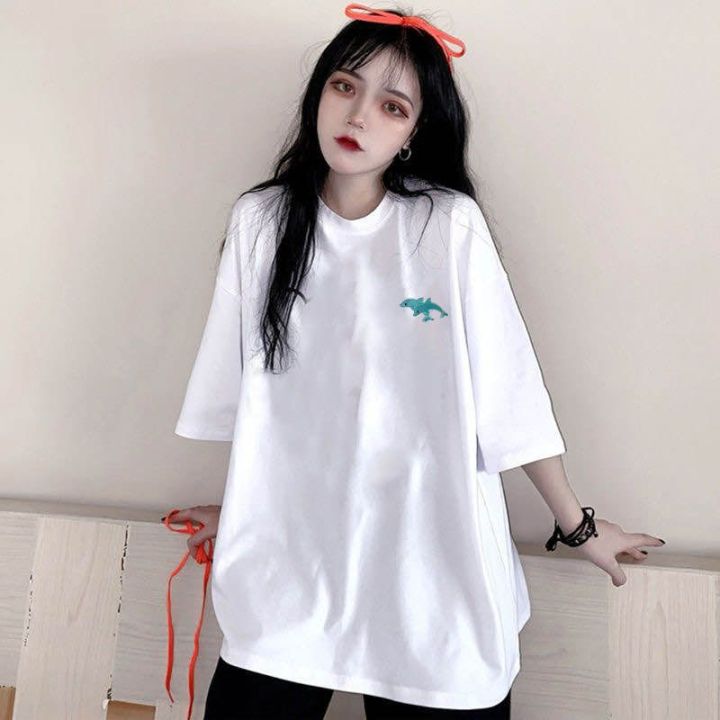 Plus%20Size%20Short%20SleeveTWomen's%20Korean-Style%20Loose%20Summer%20T-shirt2023New%20All-Matching%20Embroidered%20Simple%20T-shirt%20Top%20-%20Image%207