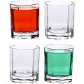 Indulge In Sophistication: Set Of 6 Elegant Water Drinking Glasses With Unique 8-Angle Design (H044). 