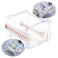 8 Pack Transparent Visible Desktop Multi Washi Masking Tape Dispenser,Tape Cutter,Roll Tape Holder.