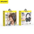 Awei AT7 Headphone 70 hours Play Time Bluetooth 5.4 Wireless Over The Ear Budget Headphones.