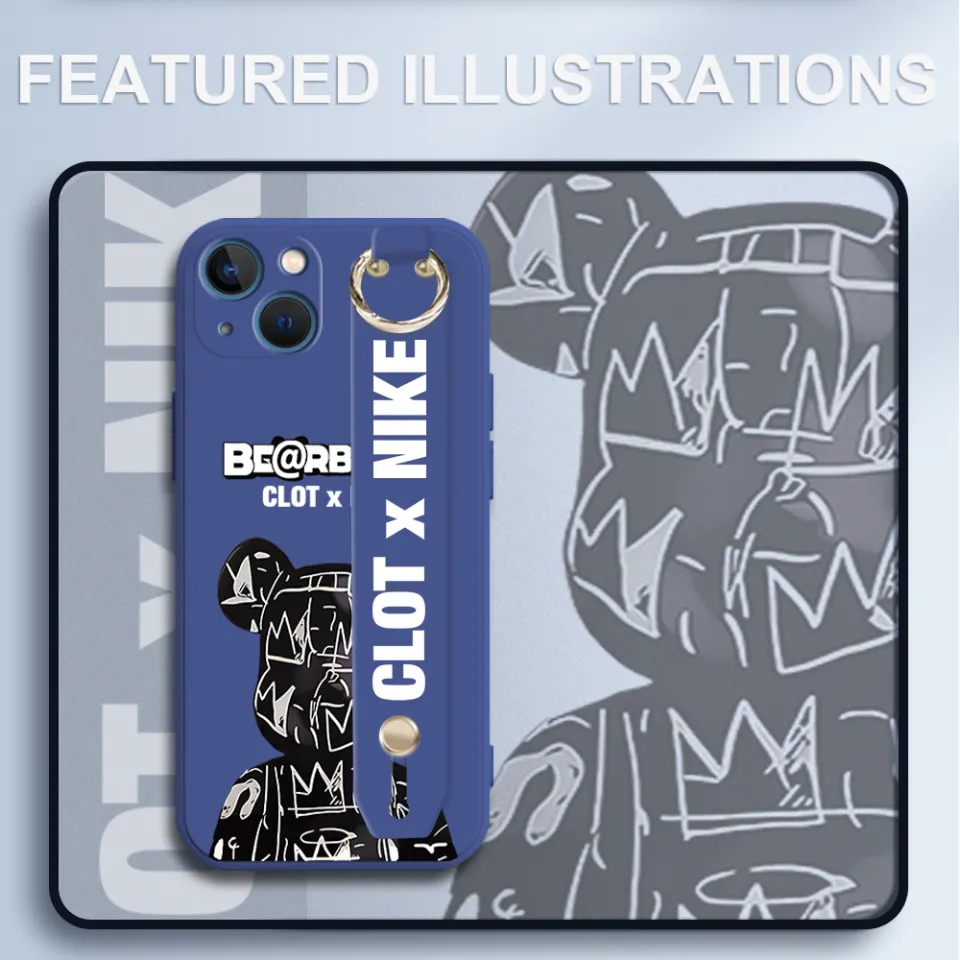 UCUC for OnePlus Wrist Strap Case Creative Cartoon Black