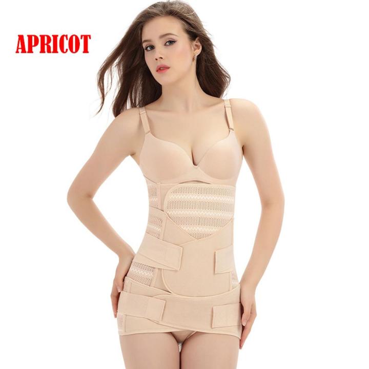 3 in 1 Postpartum Belly Belt Tummy Band Girdle Corset Body Shaper Postnatal C-Section Waist Trainer Pelvis Wrap Shapewear