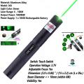 Laser Pointer Light Rechargeable Green Adjustable Burn Match Light goes up to the plane. 