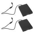 2X USB Floppy Drive 3.5inch USB External Floppy Disk Drive Portable 1.44 MB FDD USB Drive Plug and Play. 