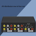 Aolie 4-Port RCA Composite Video Audio AV 4-Way Switch Selector Switcher Splitter Box.
