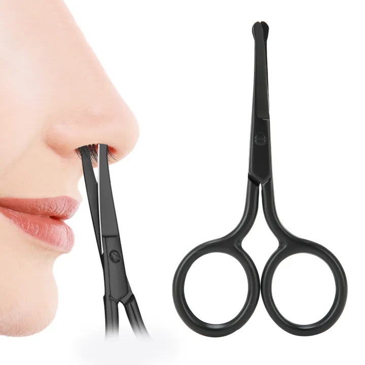 Nose%20Hair%20Scissors%20Rounded%20Tip%20Moustache%20Beard%20Facial%20Eyebrow%20Scissor%20Trimmer%20-%20Image%202
