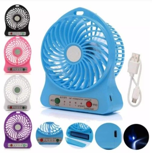 Mini USB Rechargeable Portable Fan (Multi colour)