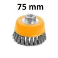 TOLSEN 3" Cup Twist Wire Brush with Nut (75mm-M10)  Industrial quality 77587 - Kings Trading. 