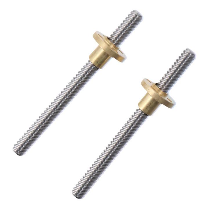 2Pcs%20with%20Brass%20Nut%20100mm%20Length%20T8%20Lead%20Screw%20Rod%208mm%20Dia%204%20Lead%20Stainless%20Steel%20Trapezoidal%20Rods%20Z-axis%20Upgrade%20Kit%20CNC%203D%20Printer%20-%20Image%204