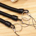50 Pieces Stretchy Spiral Keyring, Plastic Keychain Spring Key Holder Extending Retractable for School, Work. 
