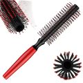 Round Brush Curly Hair Roller Brush Comb - 1 Pc Red.