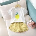 Cotton Kids Clothing Sets 2Pcs Summer Fruits Clothes for Girls Baby Boys Short Sleeve T-Shirt+Shorts Suit Toddler Kids Tracksuit.